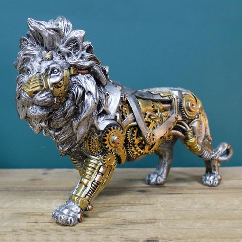 Steampunk lion ornament big - steampunk,
